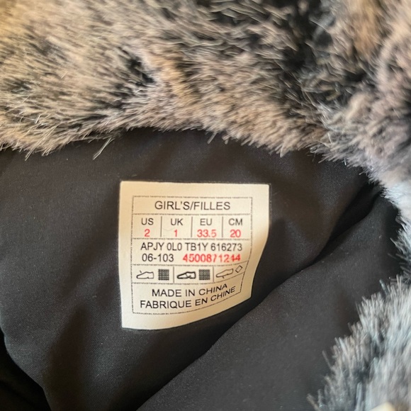 THE NORTH FACE Youth Girls Goose Down NUPTSE Winter Snow Boots Sz 2 - Picture 3 of 4